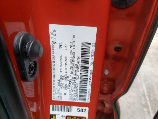 3TMAZ5CN4HM035695 - 2017 TOYOTA TACOMA DOUBLE CAB  照片 10