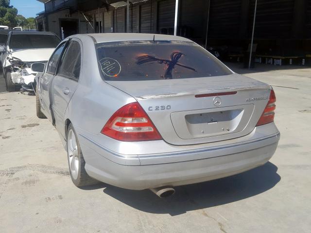 WDBRF40J55F625521 - 2005 MERCEDES-BENZ C 230K SPORT SEDAN  photo 3