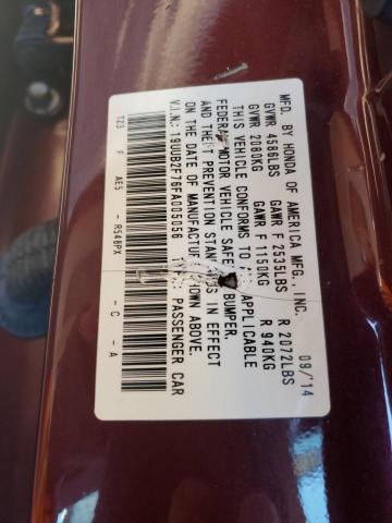 19UUB2F76FA005056 - 2015 ACURA TLX ADVANCE MAROON photo 12