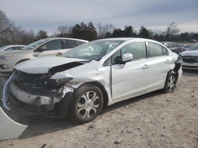 19XFB4F35EE200867 - 2014 HONDA CIVIC HYBRID L WHITE photo 1