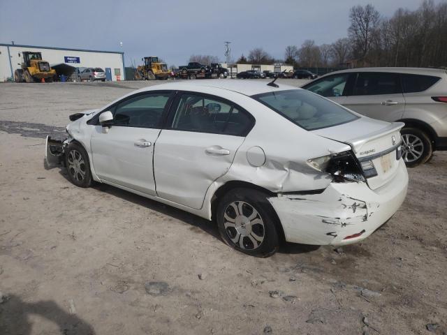 19XFB4F35EE200867 - 2014 HONDA CIVIC HYBRID L WHITE photo 2