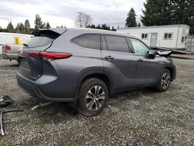 5TDHZRBH5LS517232 - 2020 TOYOTA HIGHLANDER XLE ნაცრისფერი ფოტო 3