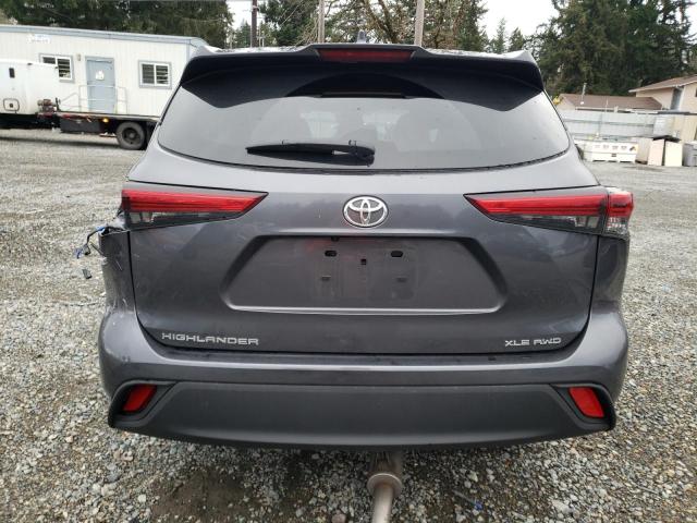 5TDHZRBH5LS517232 - 2020 TOYOTA HIGHLANDER XLE GRAY photo 6