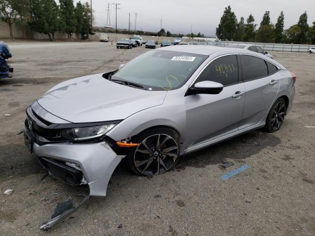 2HGFC2F88KH542327 - 2019 HONDA CIVIC SPORT SILVER photo 1