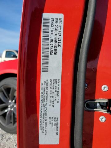 2C3CDXHG6MH533990 - 2021 DODGE CHARGER GT RED photo 13