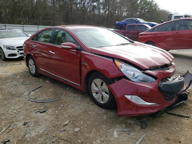 KMHEC4A46DA083256 - 2013 HYUNDAI SONATA HYBRID RED photo 4