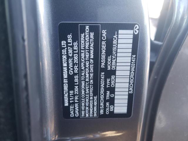 SJKCH5CR0HA031474 - 2017 INFINITI QX30 BASE Boz foto 13