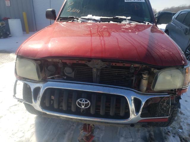 5TEGN92N51Z816250 - 2001 TOYOTA TACOMA DOUBLE CAB PRERUNNER BURGUNDY photo 9