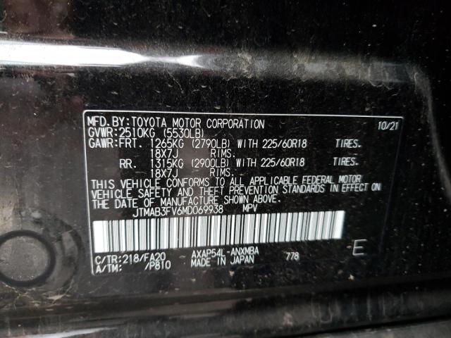 JTMAB3FV6MD069938 - 2021 TOYOTA RAV4 PRIME SE BLACK photo 14