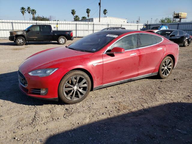 5YJSA1CP0DFP26842 - 2013 TESLA MODEL S Կարմիր լուսանկար 1