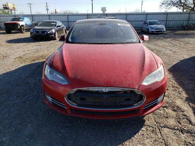 5YJSA1CP0DFP26842 - 2013 TESLA MODEL S Կարմիր լուսանկար 5