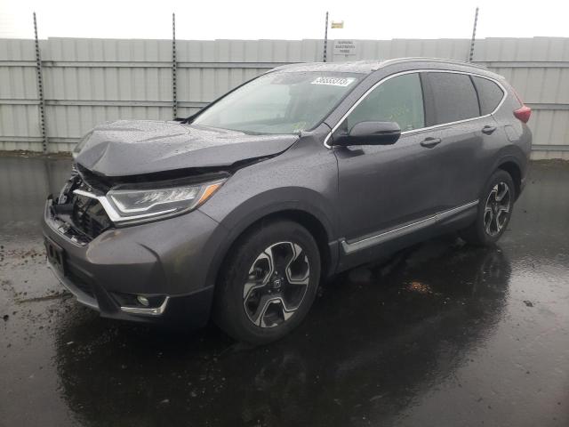 7FARW1H97HE039149 - 2017 HONDA CR-V TOURING GRAY photo 1