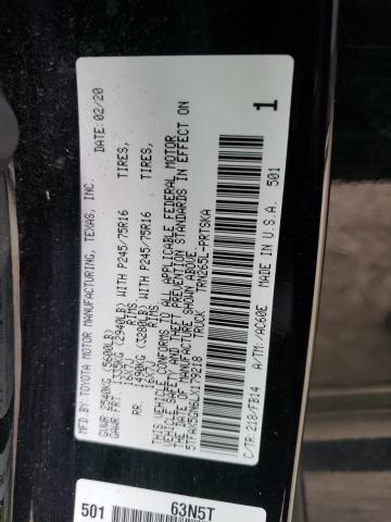 5TFAX5GN6LX179218 - 2020 TOYOTA TACOMA DOUBLE CAB 黑色 照片 12