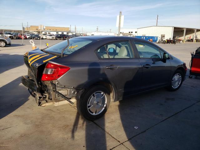 2HGFB2F63CH556364 - 2012 HONDA CIVIC HF GRAY photo 3