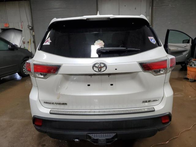 5TDJKRFH1ES040513 - 2014 TOYOTA HIGHLANDER XLE WHITE photo 6