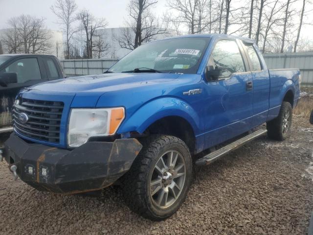 1FTFX1EF3EFB91698 - 2014 FORD F150 SUPER CAB BLUE photo 1