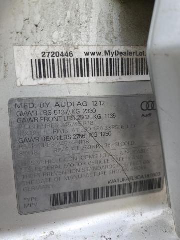 WA1UFAFL9DA181603 - 2013 AUDI A4 ALLROAD PREMIUM PLUS SILVER photo 13