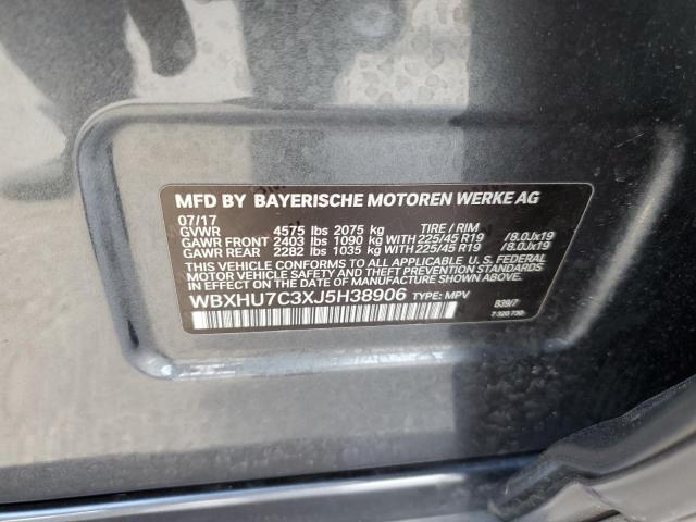 WBXHU7C3XJ5H38906 - 2018 BMW X1 SDRIVE28I GRAY photo 13