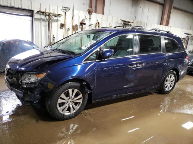 5FNRL5H60EB130227 - 2014 HONDA ODYSSEY EXL BLUE photo 1