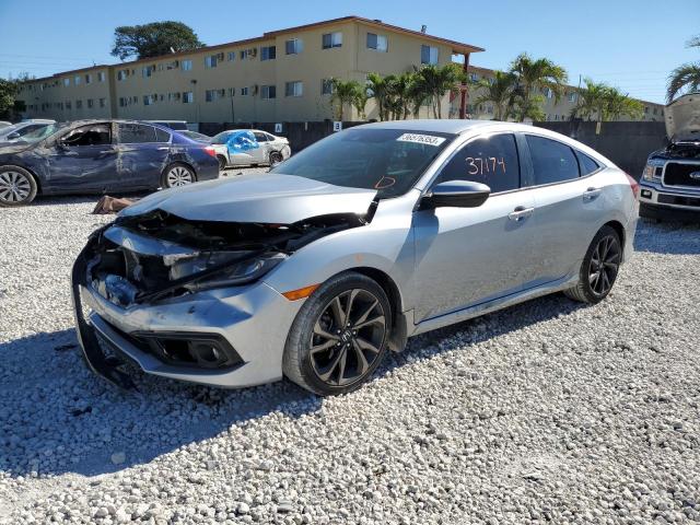 2HGFC2F87LH510745 - 2020 HONDA CIVIC SPORT SILVER photo 1