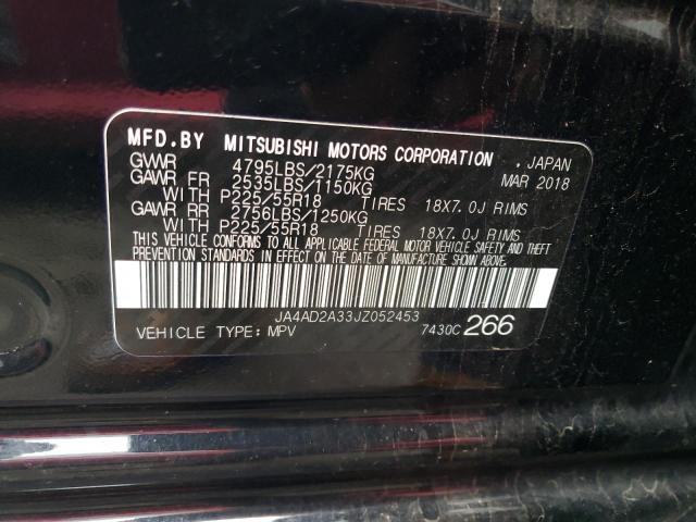 JA4AD2A33JZ052453 - 2018 MITSUBISHI OUTLANDER ES შავი ფოტო 13