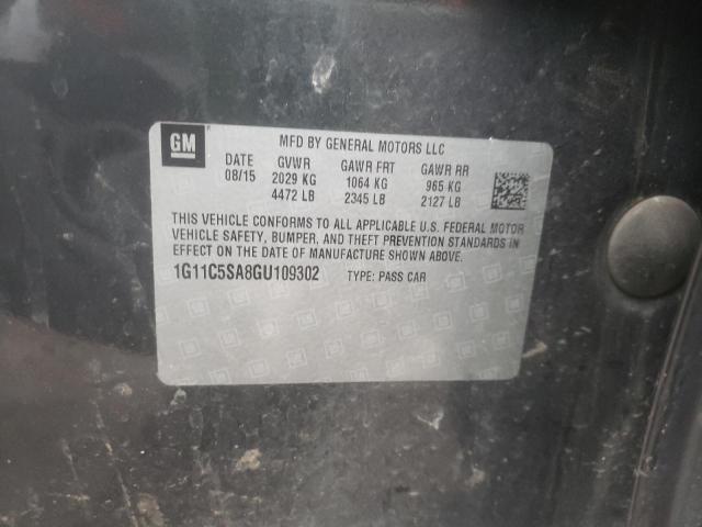 1G11C5SA8GU109302 - 2016 CHEVROLET MALIBU LIM LT 灰色 照片 12