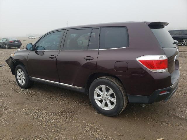 5TDZA3EH1BS012114 - 2011 TOYOTA HIGHLANDER BASE Bordeaux photo 2