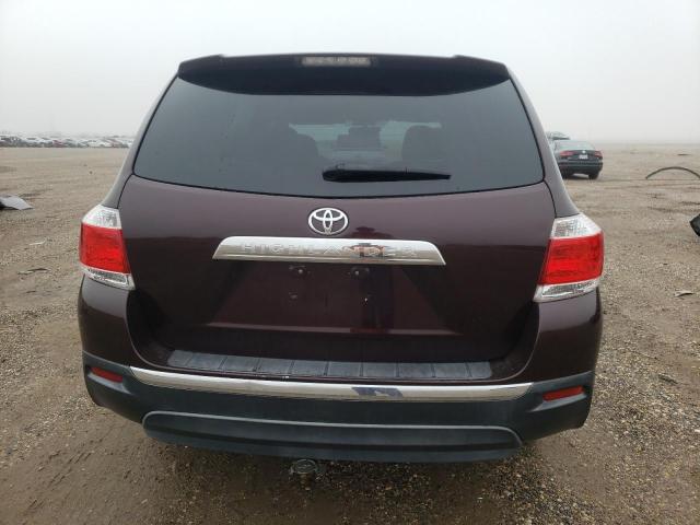 5TDZA3EH1BS012114 - 2011 TOYOTA HIGHLANDER BASE Bordeaux photo 6