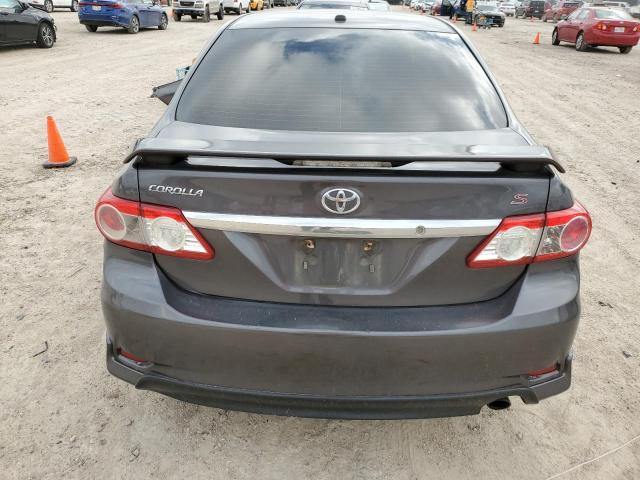 5YFBU4EE4DP221864 - 2013 TOYOTA COROLLA BASE GRAY photo 6
