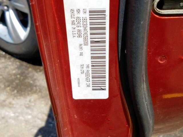 1B3CB3HA7AD568358 - 2010 DODGE CALIBER MAINSTREET  photo 10