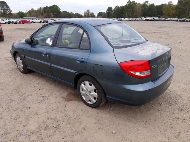 KNADC125046324637 - 2004 KIA RIO GREEN photo 3