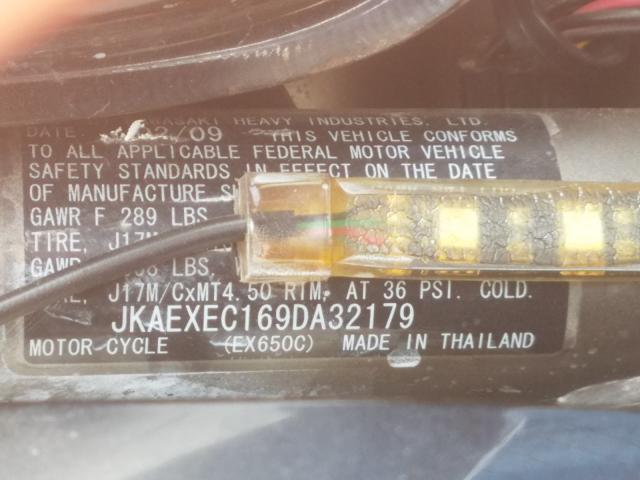 JKAEXEC169DA32179 - 2009 KAWASAKI EX650 C  照片 10