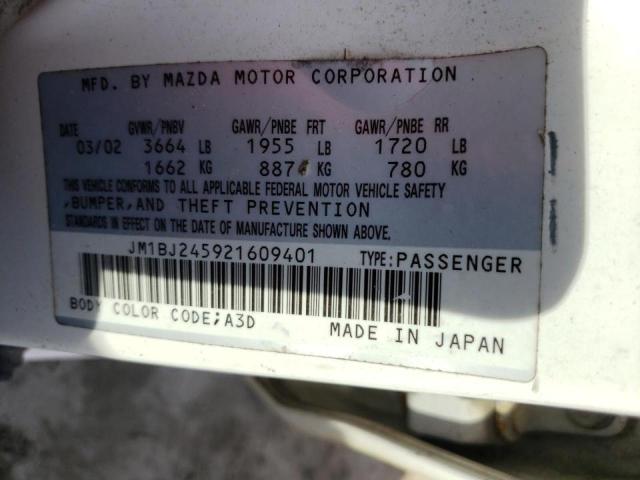 JM1BJ245921609401 - 2002 MAZDA PROTEGE PR5 白色 照片 13