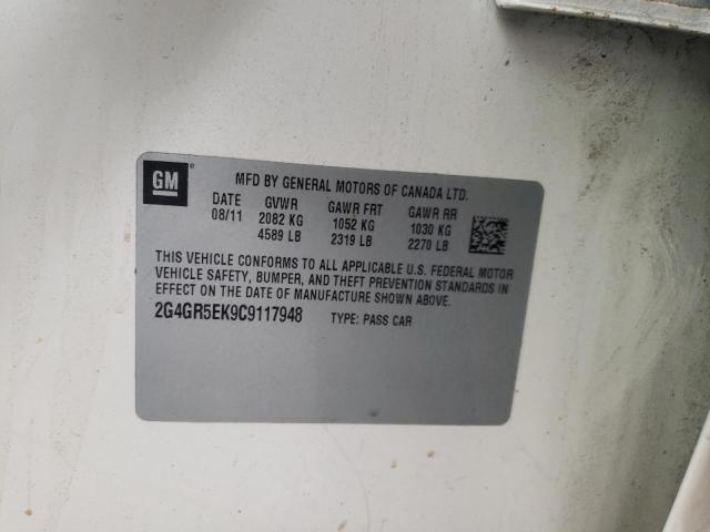 2G4GR5EK9C9117948 - 2012 BUICK REGAL 白色 照片 12