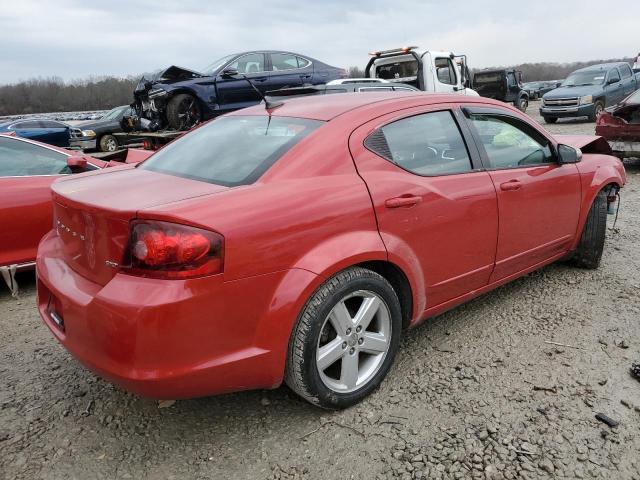 1C3CDZCBXDN665729 - 2013 DODGE AVENGER SXT RED photo 3