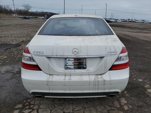 WDDNG86X39A267344 - 2009 MERCEDES-BENZ S 550 4MATIC WHITE photo 6