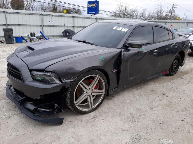 2C3CDXCT8DH709264 - 2013 DODGE CHARGER R/T GRAY photo 1