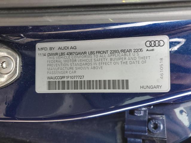 WAUCCGFF1F1077727 - 2015 AUDI A3 PREMIUM PLUS BLUE photo 12