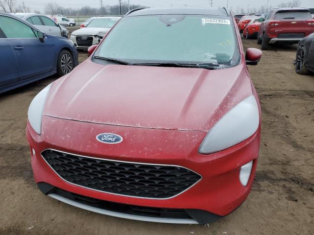 1FMCU9J90NUB23991 - 2022 FORD ESCAPE TITANIUM RED photo 5