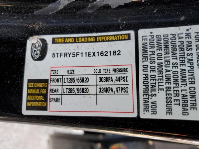 5TFRY5F11EX162182 - 2014 TOYOTA TUNDRA DOUBLE CAB SR/SR5 BLACK photo 12