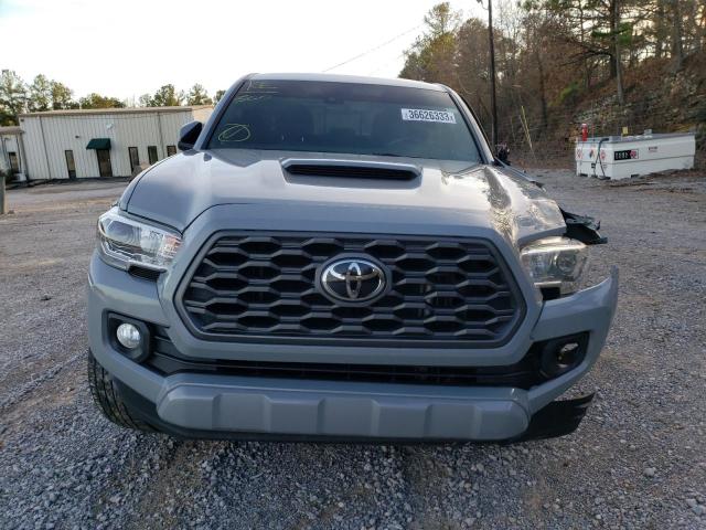 5TFAZ5CN2MX100127 - 2021 TOYOTA TACOMA DOUBLE CAB SILVER photo 5