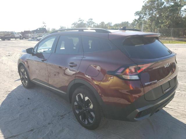 5XYK6CAF8PG057580 - 2023 KIA SPORTAGE X LINE BURGUNDY photo 2