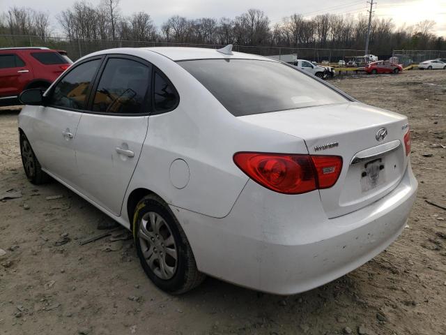 KMHDU4AD3AU848880 - 2010 HYUNDAI ELANTRA BLUE WHITE photo 2