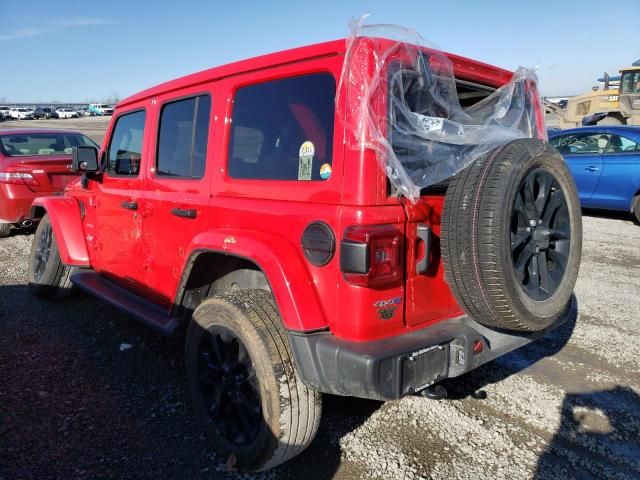 1C4JJXP66MW688724 - 2021 JEEP WRANGLER U SAHARA 4XE RED photo 2