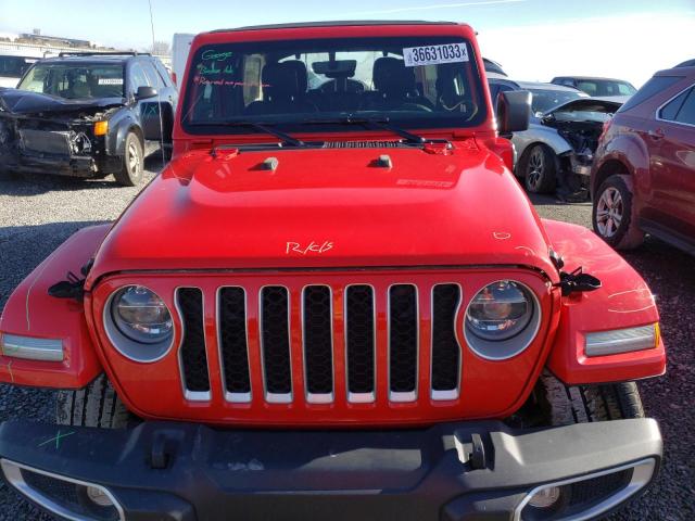 1C4JJXP66MW688724 - 2021 JEEP WRANGLER U SAHARA 4XE RED photo 5