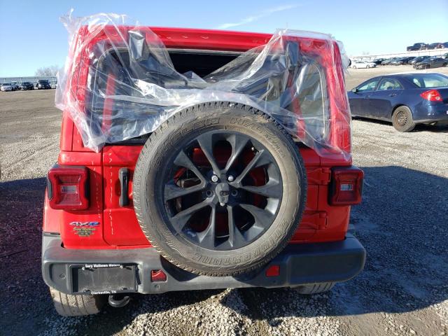 1C4JJXP66MW688724 - 2021 JEEP WRANGLER U SAHARA 4XE RED photo 6