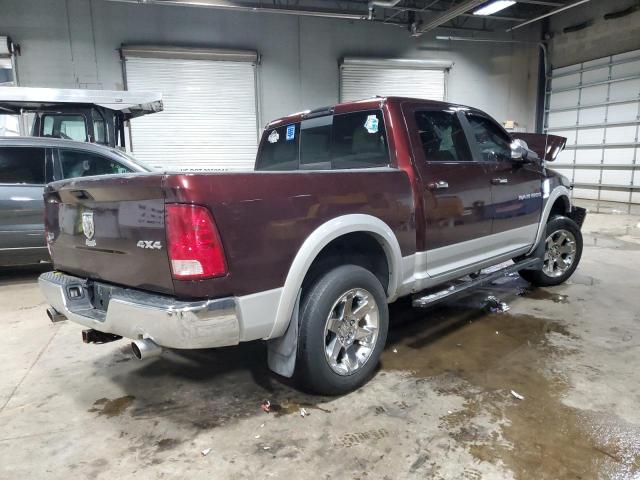 1C6RD7NT8CS148629 - 2012 DODGE RAM 1500 LARAMIE MAROON photo 3