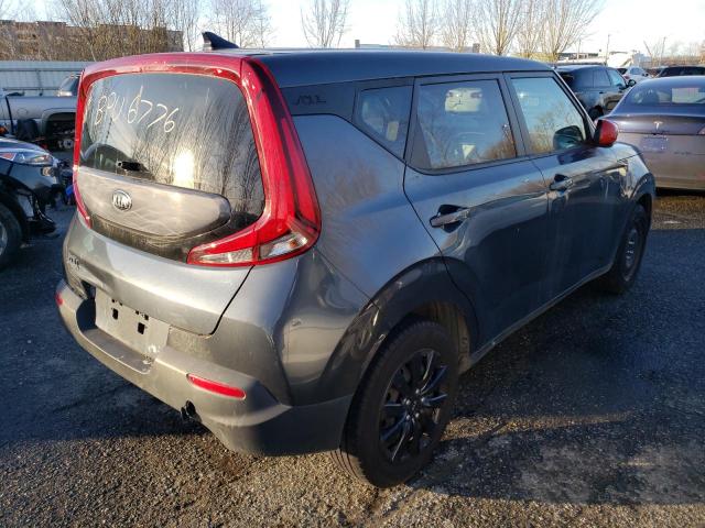 KNDJ23AU8L7052618 - 2020 KIA SOUL LX GRAY photo 3