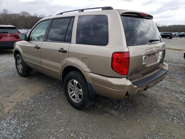 5FNYF18485B037546 - 2005 HONDA PILOT EX TAN photo 2