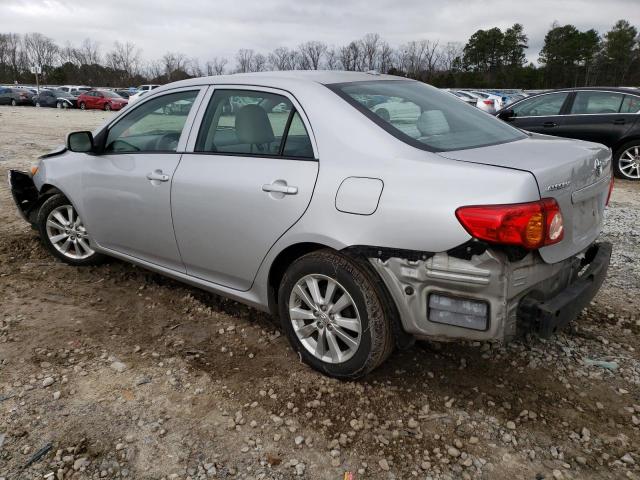 1NXBU40EX9Z100530 - 2009 TOYOTA COROLLA BASE SILVER photo 2